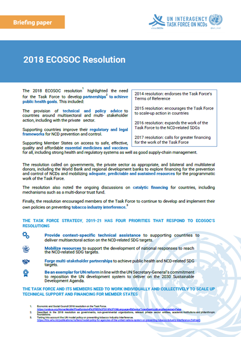 2018 ECOSOC resolution