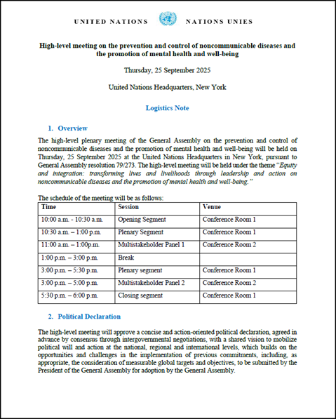 Logistics note