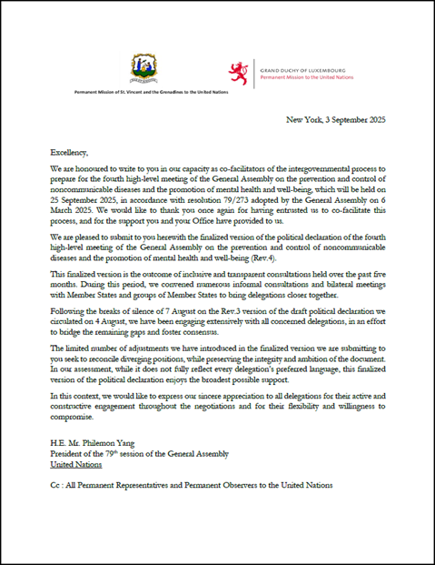 Cover letter from PGA