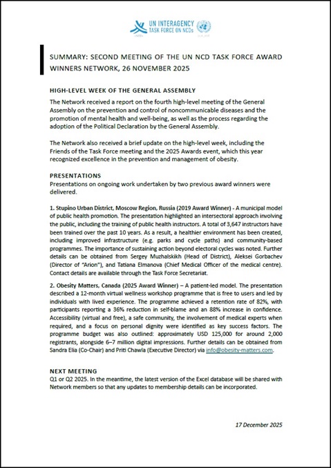 Summary: Second Meeting, November 2025